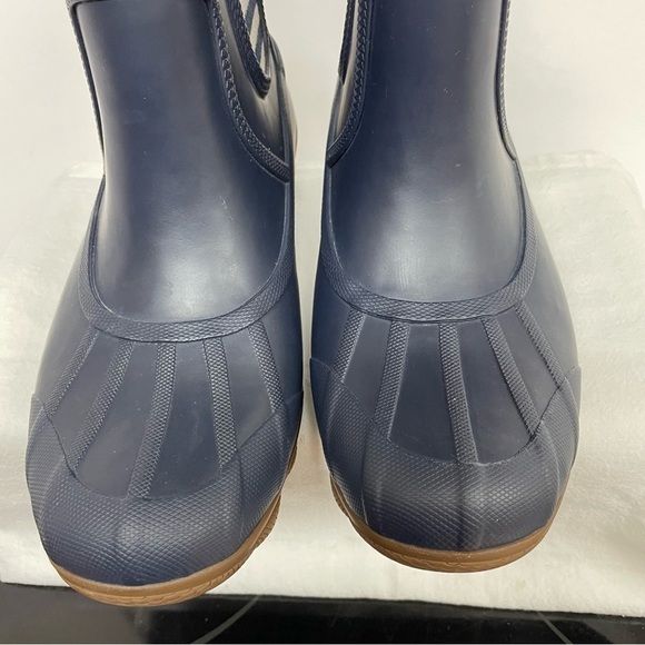 Sperry Top Sider Saltwater Chelsea Duck Rain boots Navy and White‎ Strips sz 6 - Picture 7 of 11